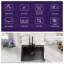 Évier de cuisine en acier inoxydable 304 de calibre 18 de 25 po x 22 po noir