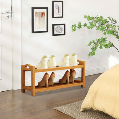 Bamboos Shoe Rack Home Floor Concise Shoe Rack Multi-Layer Shelf Dormitory Space Saving Storage Small Shoe Cabinet