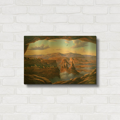 « Île dans le ciel, Canyonlands » par Eduardo Camoes, tableau mural en métal doré, 61 x 41 cm