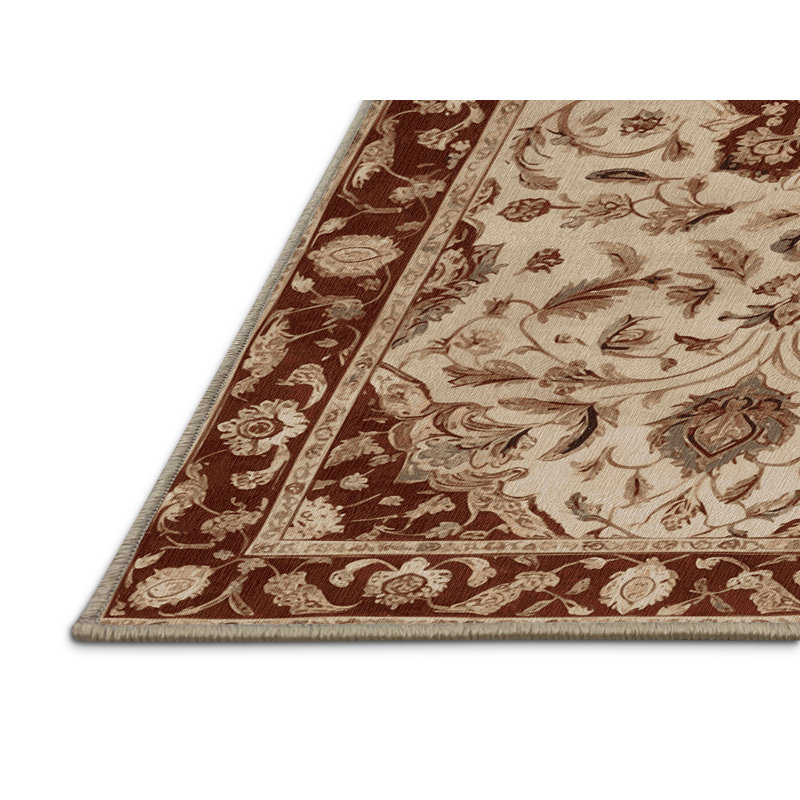 Tapis brun lavable à la machine, Rectangulaire 8 pi x 10 pi