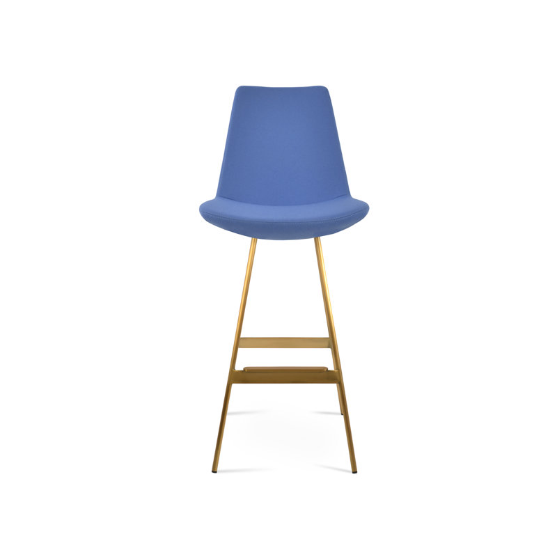 Eiffel Balat Stool, Brass, Blue