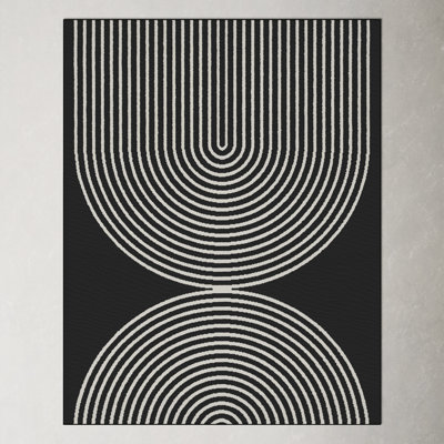 Sophia Black Indoor/Outdoor Rug