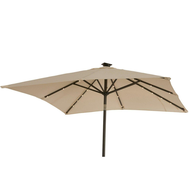 Ahmid 6 Seater Dining Set with Cushions, Cream Umbrella, Grey