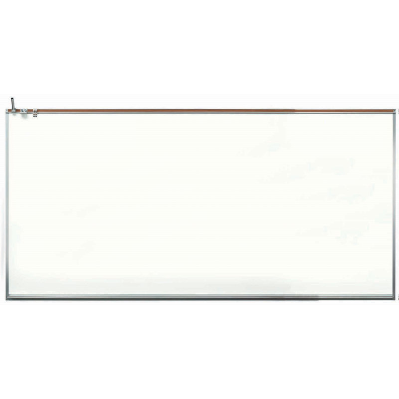 AARCO Magnetic Cork and Vinyl Mounting / Installation Required and Wall Aluminium Whiteboard, High Gloss White, 48" x 96"