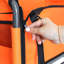 Chariot pliant 3-en-1 avec siège de banc - protection brevetée, comprend 1 sac de glace, capacité de 500 lb, pneus de plage 9 po x 4 po pour le camping et la plage, orange