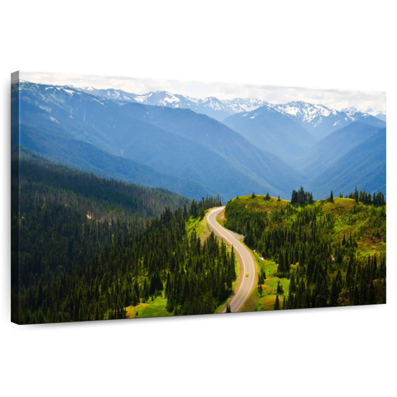 Route sinueuse à Hurricane Ridge, H 8 po x l 12 po