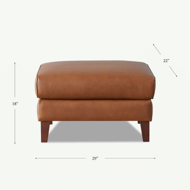 Maui Leather Ottoman