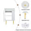 Meuble-lavabo blanc 21,6 po, armoire combinée
