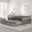 Lit de jour double avec lit gigogne simple et tiroirs-118019853