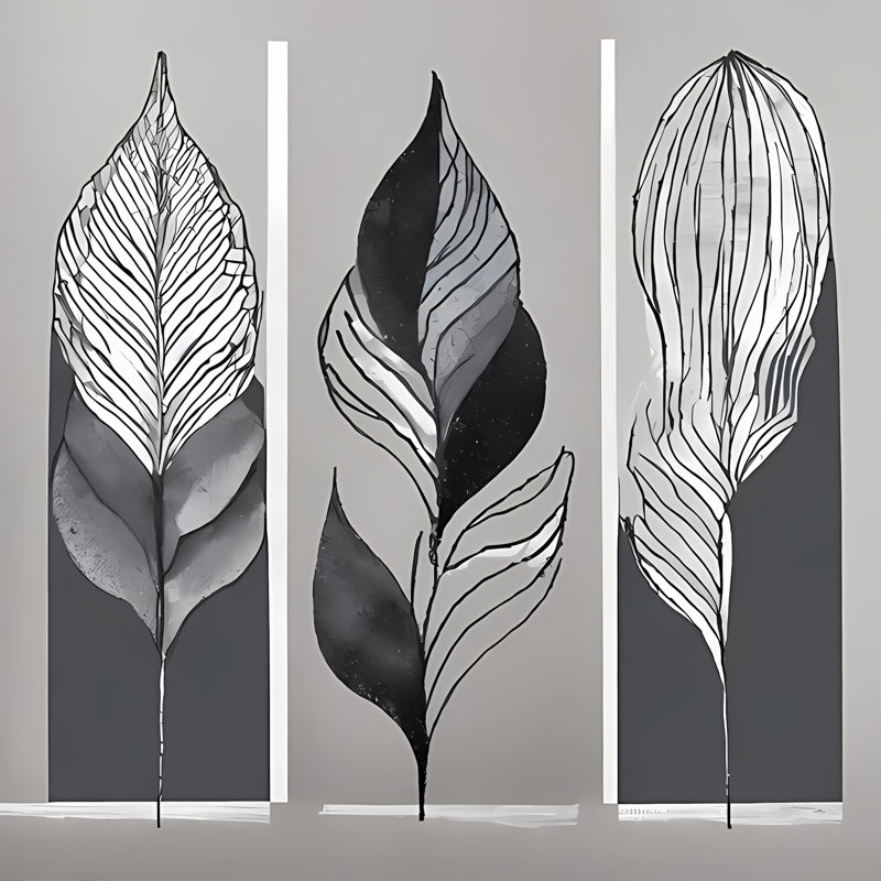 Artistic Leaves, 24" H x 24" W