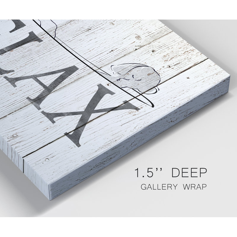 Relax - reproduction d'art textuel sur toile tendue, H 12 po x l 8 po x P 1 po