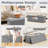 Folding Storage Ottoman Bench, Storage Chest Box w/Divider, Padded Seat Shoe Bench, Fabric Tufted Ottoman for Home-1135965600