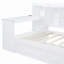 Lit de jour en bois avec 3 tiroirs, ports USB et bureau