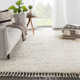 Brima Geometric Hand-Knotted Wool Cream Area Rug