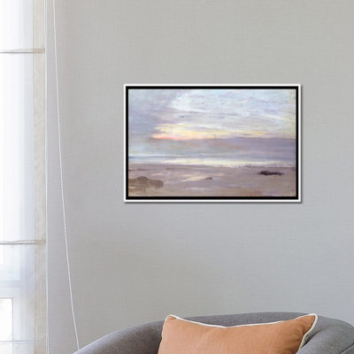 «Crepuscule In Opal Trouville», reproduction d'art sur toile encadrée