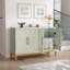 Buffet 4 portes avec bordure dorée, vert-2006867671