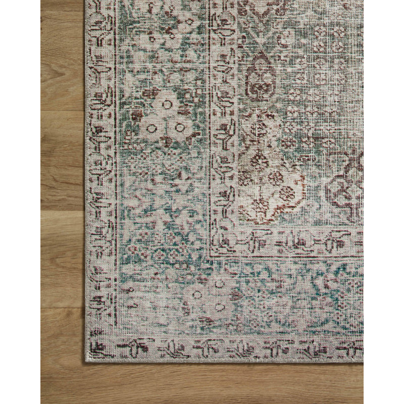 Jules Ivory Oriental Synthetic Stain-Resistant Runner Rug