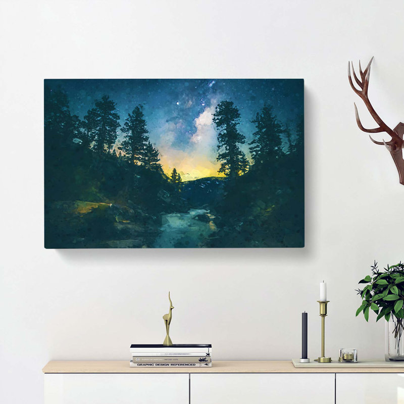Mountain Stream In Abstract - Wrapped Canvas, 40cm H x 60cm W x 3cm D