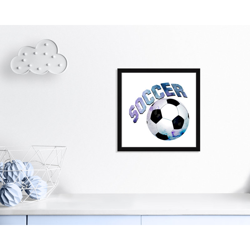 Fille de football 1, H 24,5 po x l 24,5 po x P 0,63 po, Cadre noir