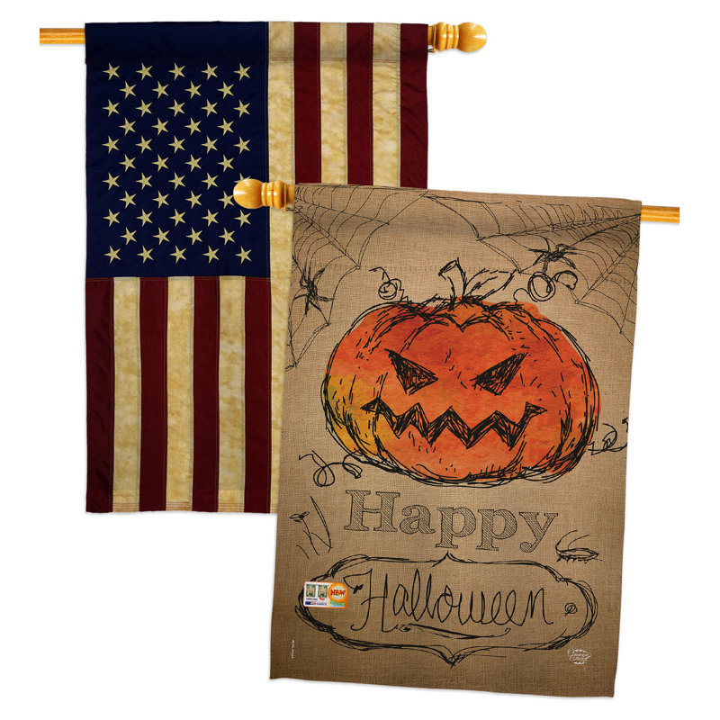 Drapeau de maison en polyester 2 côtés 3 pi 3 po x 2 pi