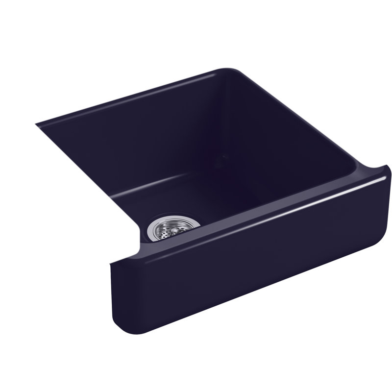 Whitehaven Self-Trimming 24" L x 22" W Farmhouse Kitchen Sink, Indigo Blue