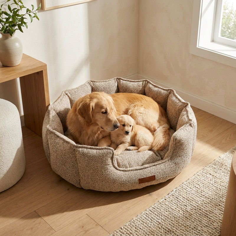 Lit pour chien Snuggle, L 29,9 po, Crème