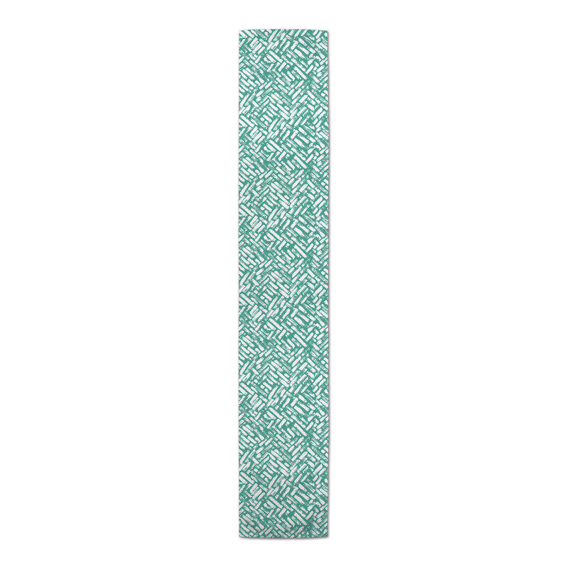 Chemin de table Cordairo, 72 po x 16 po, Bleu sarcelle