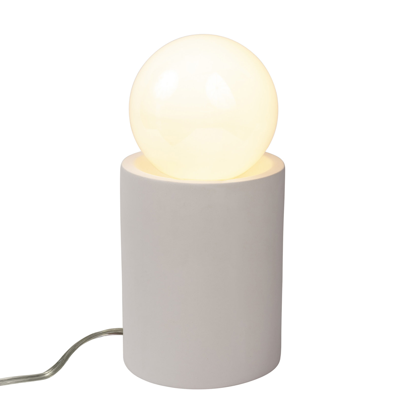Rachid Ceramic Torchiere Lamp, 11.5" H x 5.5" W x 5.5" D, Bisque