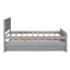 Lit plateforme simple avec lit gigogne et tiroirs-421900528