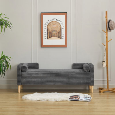 Banc de rangement rembourré à rabat pour le salon, le couloir et la chambre à coucher du vestibule