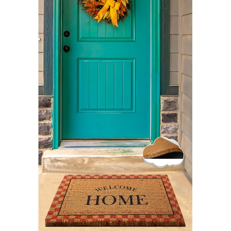 Tapis de porte d'extérieur antidérapant Therese 24 po x 16 po