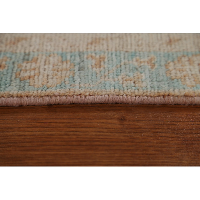 Tapis brun / beige en laine noué à la main de conception unique 2 pi 0 po x 3 pi 10 po New Age