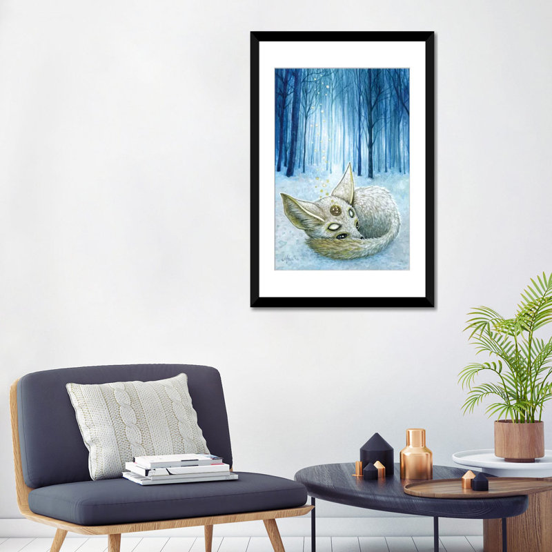 « vili », impression sur toile, H 26 po x l 18 po x P 1,5 po, Toile avec cadre noir, Blanc
