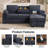 Latitude Run® 91.5 " Modern Shariff Reversible Chenille Upholstered Sleeper Sectional Sofa with Storage Chaise-1938120674