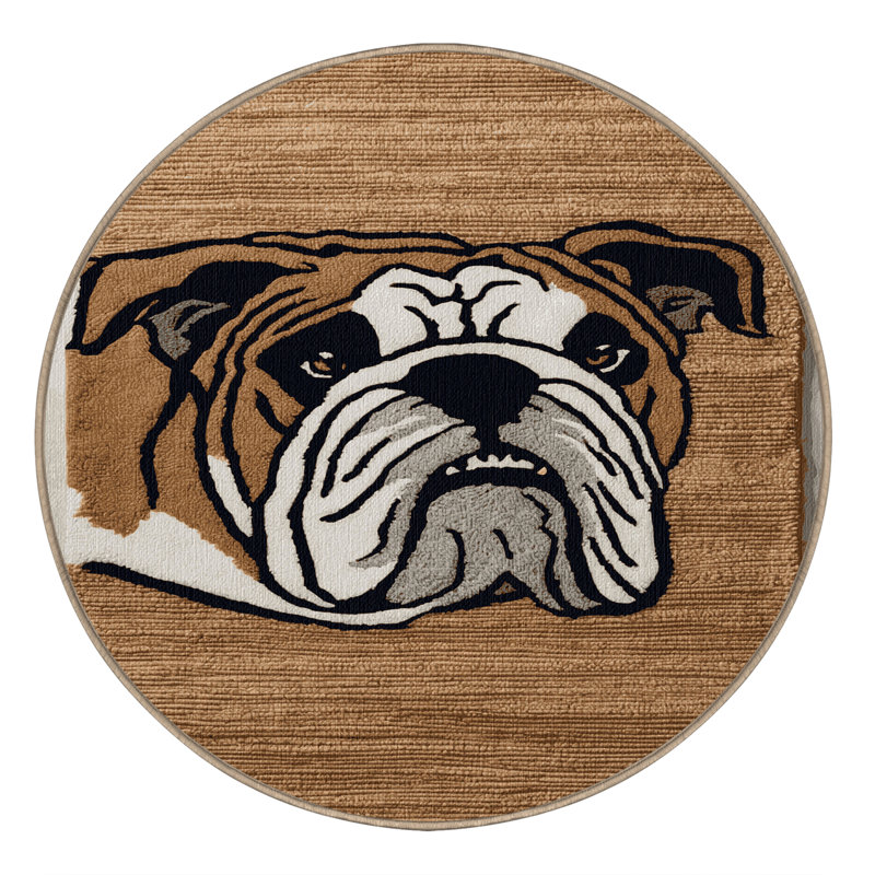  Tapis lavable Bulldog Dogs, Rond 7 pi