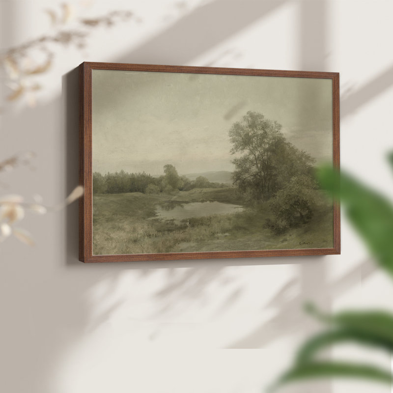 Paysages rétro-DCXC - reproduction encadrée, Noyer