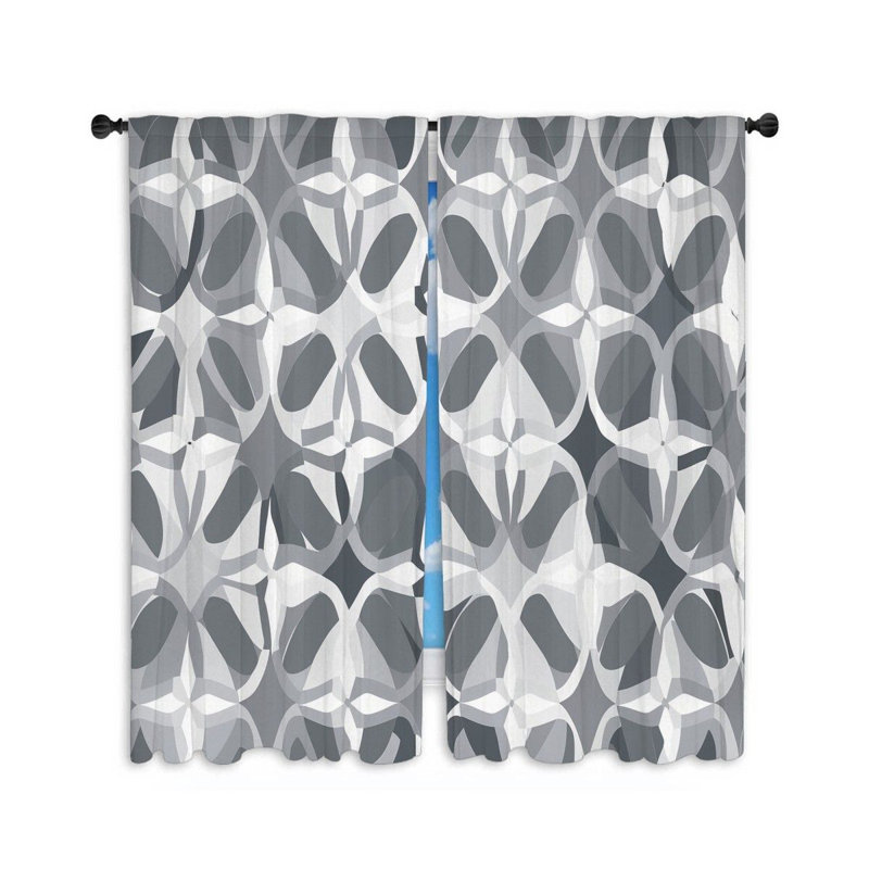 Paire de rideaux obscurcissant en polyester Makyi, L 56 po x L 80 po