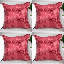Krause Indoor / Outdoor Floral Pink Square Throw Cushion Cover Pack of 4