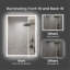Miroir de salle de bain 24 po x 36 po à DEL, éclairé à l'avant et à l'arrière, gradable en continu, 3 couleurs CRI90 +, mémoire de luminosité, incassable, miroir de meuble-lavabo à DEL antibuée, imperméable IP44-190378770