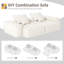 Canapé modulaire moderne capitonné avec méridiennes doubles et coussins décoratifs Modern-131484210
