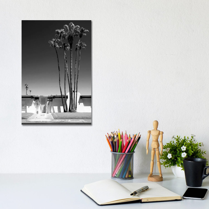 Black California Series - Palm Springs - Wrapped Canvas Print, 20.32 cm H x 30.48 cm W
