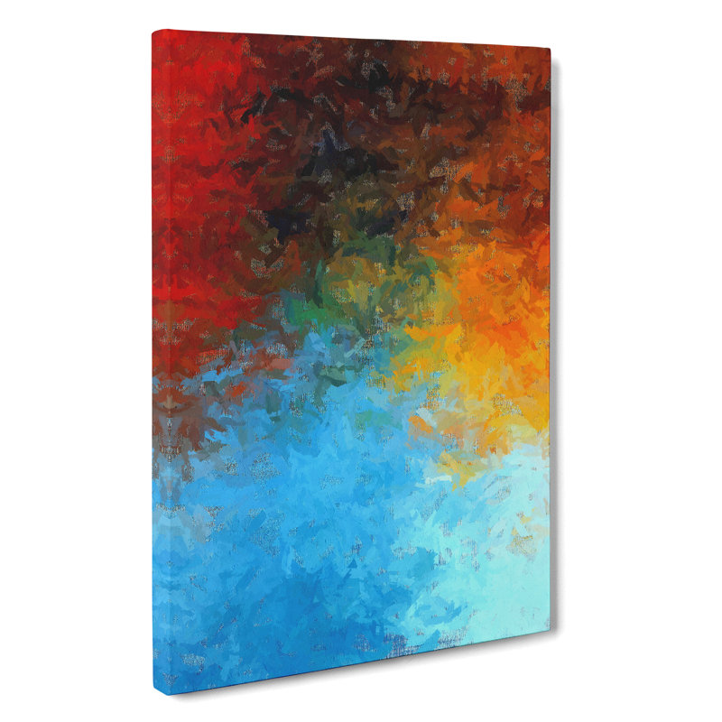 Misty Waters Abstract - Wrapped Canvas Print, 50cm H x 35cm W x 3cm D
