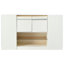 Meuble-lavabo et armoire de rangement avec plateau de table en verre Modern Luxury
