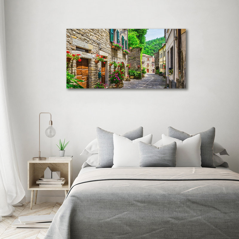 A Charming Street - Wrapped Canvas Print