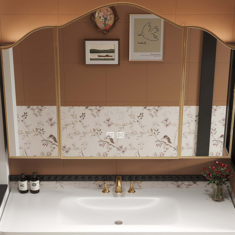 Armoire de salle de bain moderne de style français, Noir, noir, noir, noir, 51"