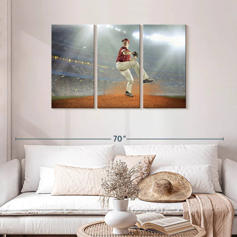 Sireci Baseball Pitcher Stance, 28" H x 45" W