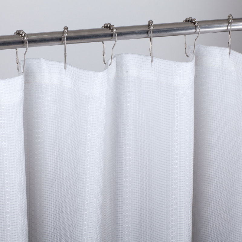 Waffle Shower Curtain 70x72 Washable Shower Curtain Perfect Shower Curtain for Stylish Bathrooms, Black