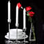 Crystal 3 Piece Crystal Tabletop Candlestick Set