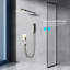 Ensemble de douche 12 pouces à double fonction barre transversale or brossé-114468505