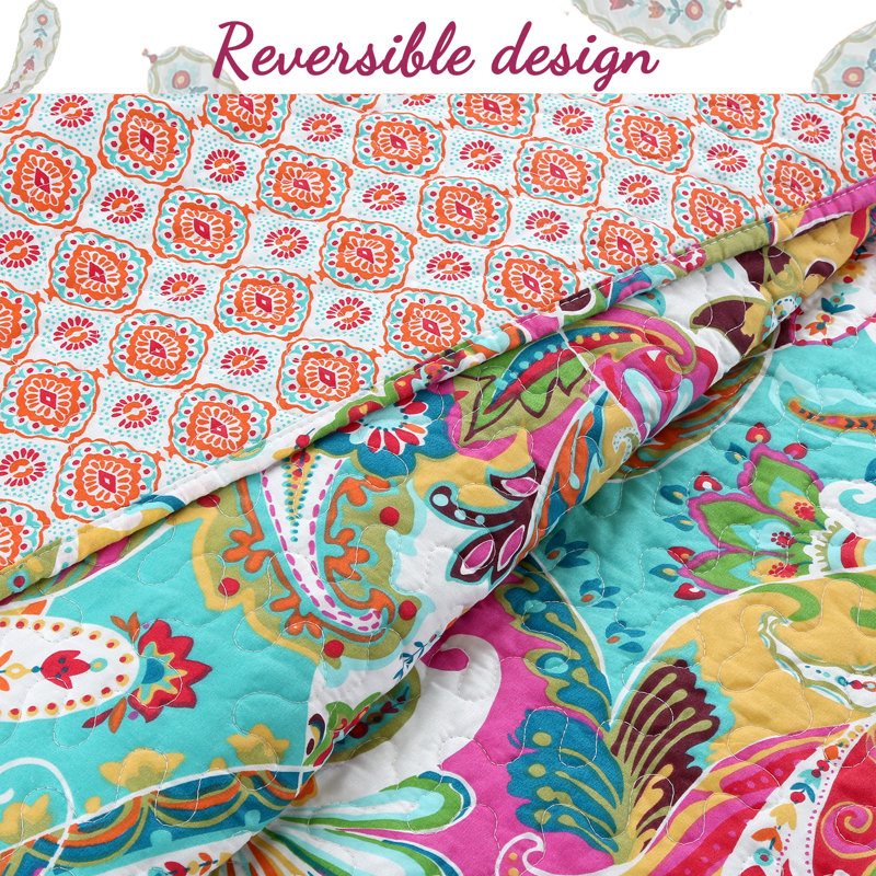 Floral Quilt, King Quilt + 2 Shams